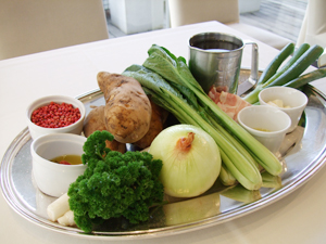 小松菜のポタージュ材料