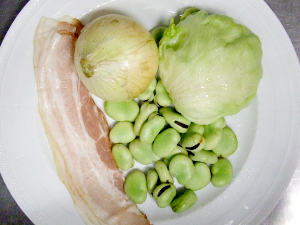 空豆のア・ラ・フランセーズ材料