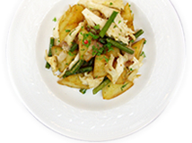 ポテトサラダ～にんにくの芽と白舞茸の温製仕立て～