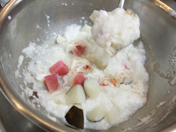 三色かぶらと甘鯛、カニのスフレ“かぶら蒸し”仕立て-作り方