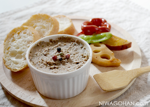 鶏レバーのペースト＆秋野菜のバルサミコマリネ