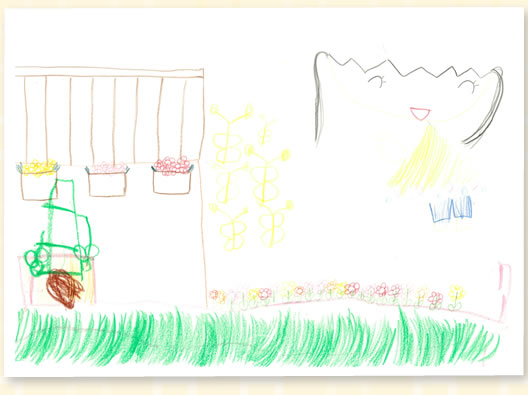 太田陽花ちゃんの作品「花の庭」