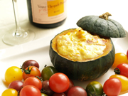 坊ちゃんかぼちゃのグラタン~カラフルトマト添え~