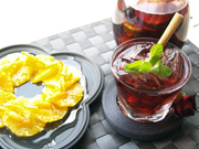 オレンジのシロップがけ&サングリア