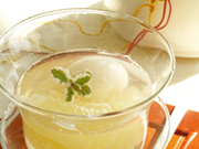 グレープフルーツとライチのシャンパンゼリー