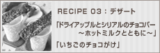 ドライアップルとシリアルのチョコバー～ホットミルクと共に～＆いちごのチョコがけ