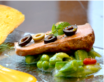 ローストポーク&nbsp;彩々春豆のソース和え