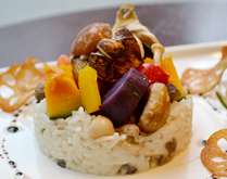 秋野菜と木の子のリゾット